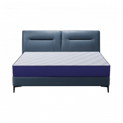 Двуспальная кровать с ортопедическим матрасом Xiaomi 8H Sugar Fashion Soft Leather Soft Bed 1.5m Mist Blue (JMP5+ GL)
