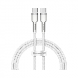 Кабель Baseus Cafule Series Metal Data Cable Type-C to Type-C 100W 1m White (CATJK-C02)