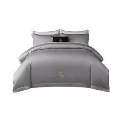 Постельное белье из хлопка Xiaomi Careseen Cotton Four-piece Suit Embroidery Model 1.8m Gray + Light Coffee