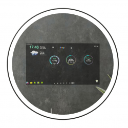 Умное зеркало с сенсорным экраном и Алисой YouSmart Round Smart Touch Screen Mirror 700mm (3007W-L-70-A)