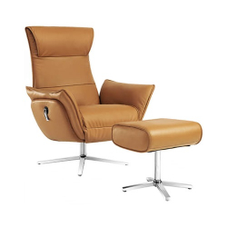 Кресло-реклайнер из натуральной кожи механическое Xiaomi UE Yoyo Real Leather Leisure Chair Boya Camel