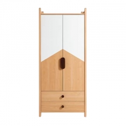 Детский шкаф Xiaomi Linsy Two-Door Children Wardrobe + Two Drawers Wood/White (LH180D3-A)