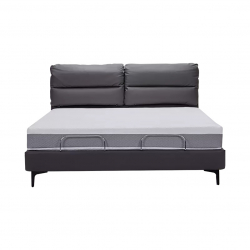 Умная двуспальная кровать Xiaomi 8H Milan Smart Leather Electric Bed S 1.5 m Grey Blue (умное основание DT4 и ортопедический матрас TR)