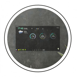 Умное зеркало с сенсорным экраном и Алисой YouSmart Round Smart Touch Screen Mirror 700mm (3007W-L-70-A)